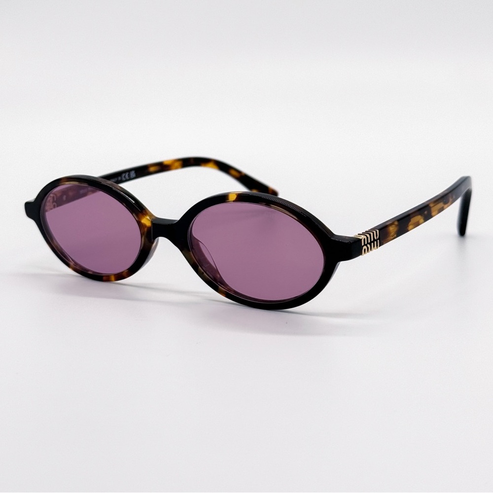 NEW MIU MIU MU04ZS VAU50D OVAL HAVANA PINK WOMEN SUNGLASSES MU04ZSF VAU50D